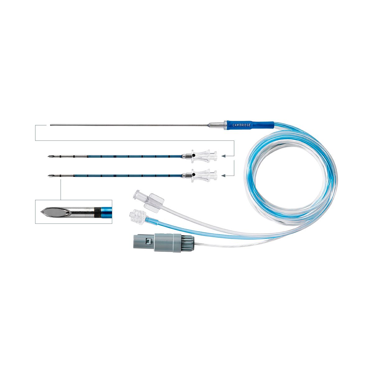 Electrodos y agujas de ablación por radiofrecuencia